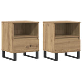 Bedside Cabinets 2 pcs Artisan Oak 40x35x50 cm Engineered Wood 857379