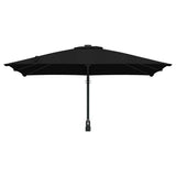 Garden Parasol Black 248.5 x 247.5 x 160 cm Polyester and Steel 42003241
