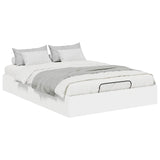 Ottoman Bed Frame White 203 x 120 x 25 cm Engineered Wood 3409237