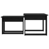 Coffee Table Set 2 pcs Black Oak Engineered Wood 8000125