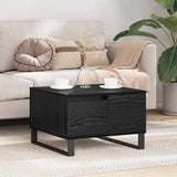 Coffee Table Black Oak 55 x 55 x 36.5 cm Engineered Wood 881665