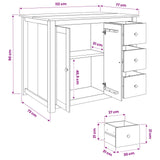 Kitchen Trolley PANAMA 2 pcs Honey Wax 112 x 77 x 90 cm 3425388