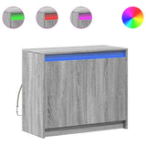 Sideboard with LED Grey Sonoma 72x34x61 cm Engineered Wood 852178
