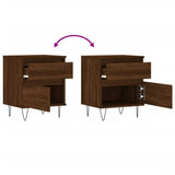 Bedside Cabinets 2 pcs Brown Oak 40x35x50 cm Engineered Wood 830683