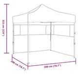 Party Tent Folding Cream 200 x 200 x 315 cm Oxford Fabric 42023519