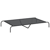 Elevated Dog Bed Black 150x90x20 cm Textilene and Steel 42000837
