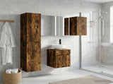 Bathroom Cabinet Set 5 pcs Smoked Oak Engineered Wood 3407355