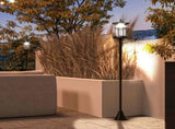 Set of Two 1.8m Traditional Style Solar Lamp Posts - Black T3398P317838