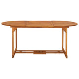 Dining Set Natural wood Solid acacia wood Large Foldable 3086972
