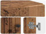 Bathroom Cabinet with Open Shelf ALKMAAR Old Wood 896163