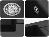 Sink Black 620 x 500 mm 80% Quartz and 20% Resin 42028396