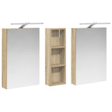Bathroom Cabinet Set 3 pcs 100 x 10.5 x 60.5 cm Engineered wood 3403706