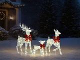 3-Piece Lighted Christmas Reindeer Set Outdoor Decorations, Weather Proof Sparkling Deer 21962879