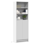 Highboard with LED White 69x32.5x200 cm Engineered Wood 3307905