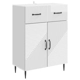 Sideboard High Gloss White 66 x 34.5 x 89.5 cm Engineered Wood 894869