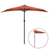 Balcony Parasol Terracotta Polyester, Aluminium, Steel 312499