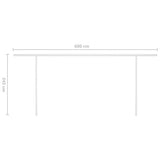 Manual Retractable Awning with LED 6x3.5 m Yellow and White 3070083
