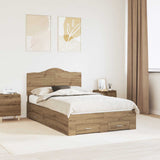 Bed Frame with Drawer Artisan Oak 135 x 190 cm Engineered Wood 3413620