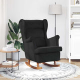 Rocking Chair with Cushion Black 92 x 71 x 100 cm Plywood 42012852