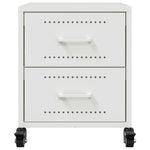 ZNTS Bedside Cabinet White 36x39x43.5 cm Steel 846636