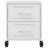 ZNTS Bedside Cabinet White 36x39x43.5 cm Steel 846636