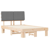 Bed Frame with Upholstered Headboard Light Grey 120 x 200 cm 877489