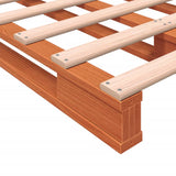 Pallet Bed without Mattress Wax Brown 140x200 cm Solid Wood Pine 844455