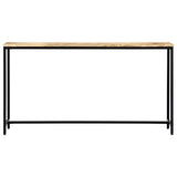 ZNTS Console Table 140x35x76 cm Solid Rough Mango Wood 247815