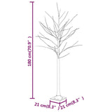 LED White Birch Tree Warm White 96 LEDs 180 cm 345144