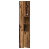 Bathroom Cabinet Old Wood 30x30x183.5 cm Engineered Wood 859393