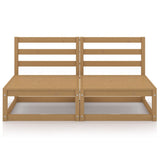 Garden 2-Seater Sofa Honey Brown Solid Pinewood 3075232