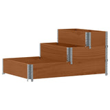 3-Tier Raised Bed Brown 120x80 cm Solid Wood Pine 4010312