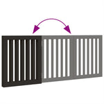 Dog Gate Foldable 3 Panels Black 150 cm Poplar Wood 352252