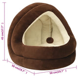 Cat Bed 50x50x45 cm Brown and Cream 171400