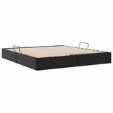 Storage Bed with Storage Black 183 x 213 cm Faux leather 3369978