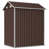 Garden Shed Brown 192x152.5x237 cm Galvanised Steel 364532
