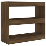ZNTS Book Cabinet/Room Divider Brown Oak 80x30x72 cm 813616