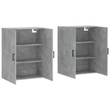 Wall Mounted Cabinets 2 pcs Concrete Grey 69.5x34x90 cm 3195631