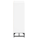 Highboard with Glass Doors White 35x37x120 cm 836560
