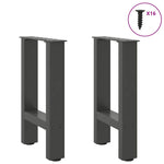 ZNTS Coffee Table Legs Anthracite 2 pcs 28x cm Steel 4013274