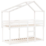 Kids' Bed Roof White 213x95.5x144.5 cm Solid Wood Pine 846935