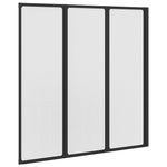 Shower Bath Screen Wall 117 x 120 cm 3 Panels Foldable 140784
