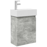 Bathroom Vanity Unit with Tap Concrete Grey 45.5 x 22.5 x 84 cm 889504