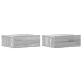 815285 Floating Nightstands 2pcs Grey Sonoma 40x30x15cm Engineered Wood