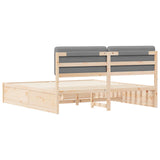 Bed Frame with Upholstered Headboard Light Grey 180 x 200 cm 3398179