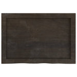Table Top Dark Brown 60x40x cm Treated Solid Wood Oak 3156409