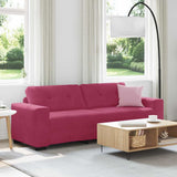 Sofa Wine Red 221 x 78 x 80 cm Fabric 4105138