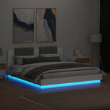 Bed Frame with LED without Mattress White 180x200 cm Super King 3209989