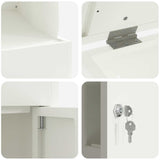 Parcel Drop Box with Storage White 47.5 x 38 x 59 cm Steel 874941