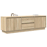 TV Cabinet with LED Lights Sonoma Oak 160,5x41x50 cm 3328428
